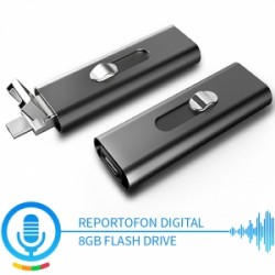 SR089GB22 - STICK USB DE MEMORIE CU ACTIVARE VOCALA-8GB-18 ORE AUTONOMIE