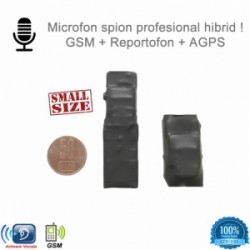 Minirib -Microfon hibrid profesional cu microfon gsm+reportofon+agps -2999 de ore-activare vocala