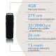 Stick usb reportofon profesional 4 Gb , capacitate 280 de ore, autonomie 25 de ore