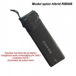 Modul Hibrid Profesional, Microfon GSM cu Activare + Reportofon 2750 ore + AGPS | 4mm grosime