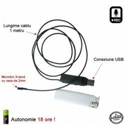 Modul reportofon cu activare vocala + x-tend de 2mm - 144 de ore